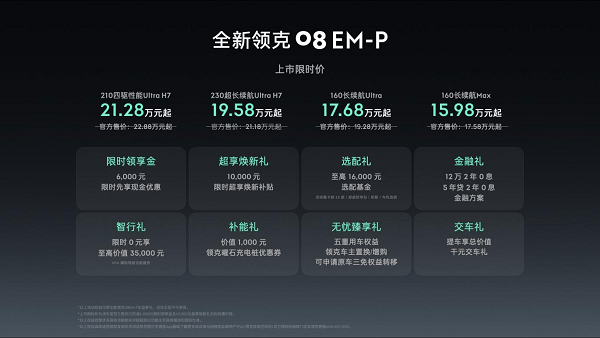 加速市场竞争逻辑向价值战转型 全新领克08 EM-P限时15.98万元起